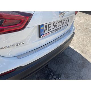 Chromová lišta na zadný nárazník OmsaLine (2017-2021, nerez) Nissan Qashqai 2014–2021 fotografia 1