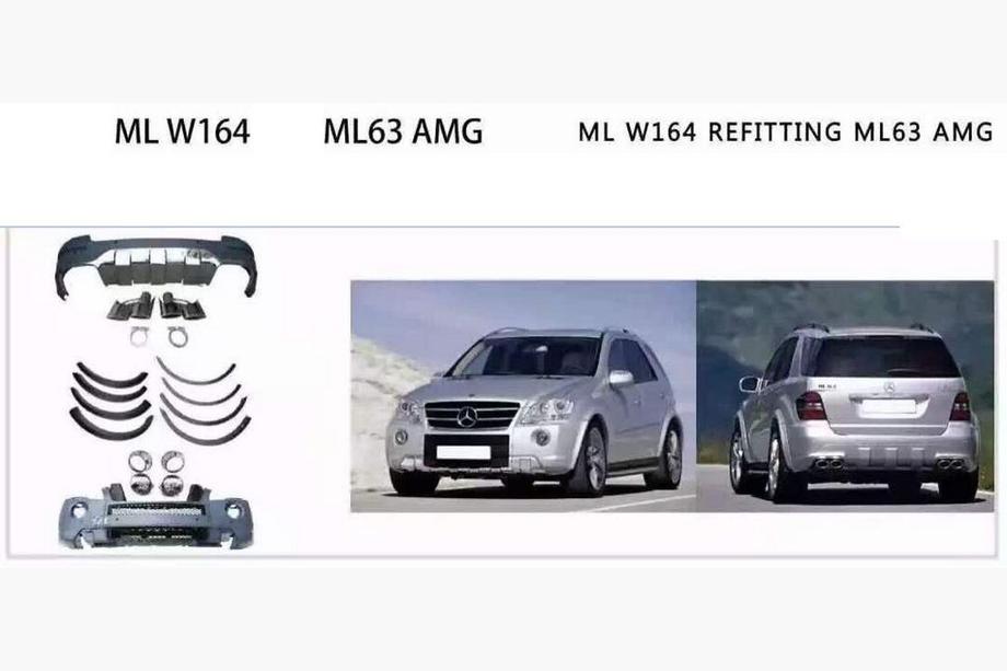 Mercedes ML W164 2005–2011 AMG bodykit – kompletná sada nárazníkov Fotografia 7