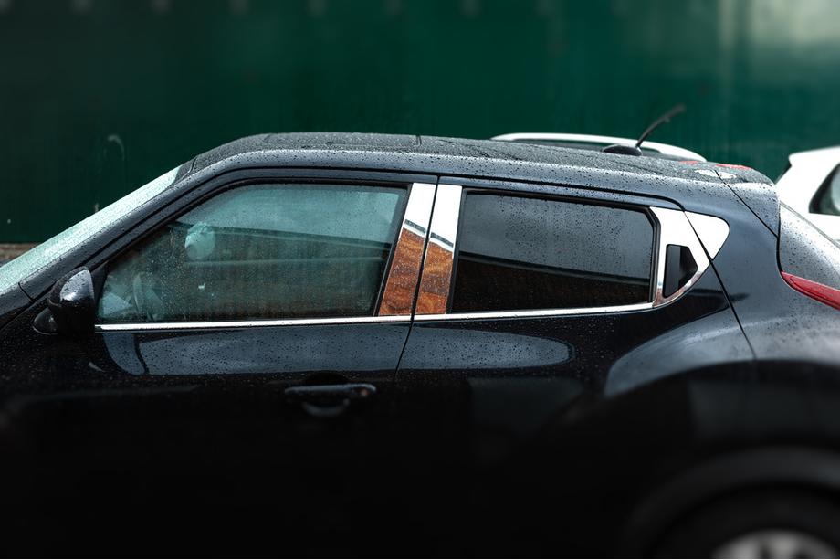 Nissan Juke 2010–2019 Lišty na dverné stĺpiky (8 ks, nerez) Image