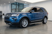 Ford Explorer 2011–2019 Bočné nášľapy Maydos v2 (2 ks, hliník ↗ nerez) fotografia 1