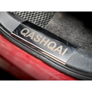 Nerezové kryty na plastové prahy (4 ks) Nissan Qashqai 2010–2014 fotografia 3