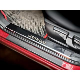 Nerezové kryty na plastové prahy (4 ks) Nissan Qashqai 2010–2014 fotografia 1
