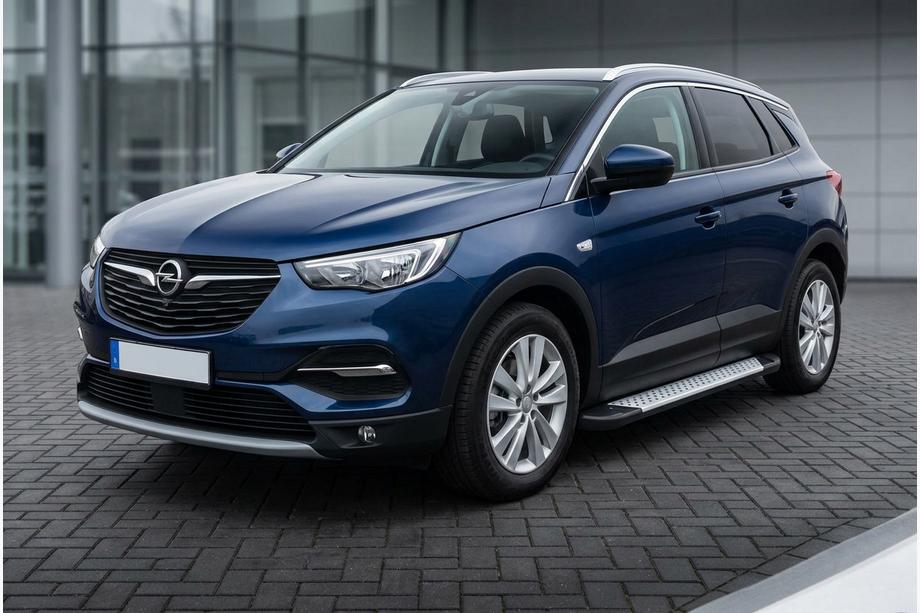 Opel Grandland X 2017– Bočné nášľapy Allmond Grey (2 ks, hliník) Image