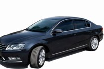 Volkswagen Passat B6 2006–2012 Okenné deflektory s chrómovou lištou SD (4 ks, HIC) fotografia 9
