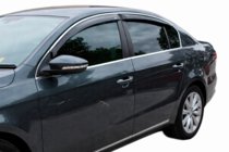 Volkswagen Passat B6 2006–2012 Okenné deflektory s chrómovou lištou SD (4 ks, HIC) fotografia 10