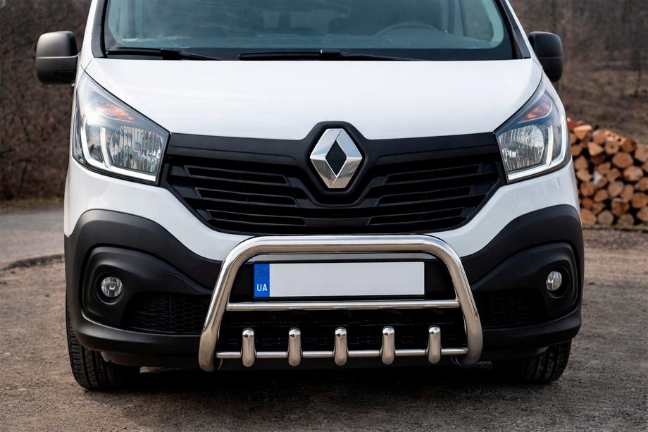 Renault Trafic 2015– Predný ochranný rám WT003-4 (nerez) S nápisom Image