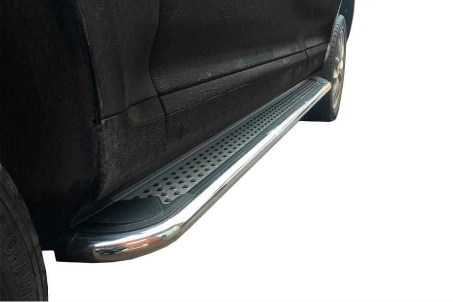 Ford Ranger 2011–2022 Bočné nášľapy Maydos v2 (2 ks, hliník ↗ nerez) Image
