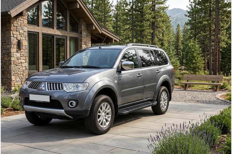 Mitsubishi Pajero Sport 2008–2015 Bočné nášľapy RedLine Black (2 ks, hliník) Image