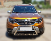 Renault Duster 2018–2024 Predný ochranný rám bez nápisu WT003 (nerez) fotografia 8