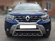 Renault Duster 2018–2024 Predný ochranný rám bez nápisu WT003 (nerez) fotografia 2
