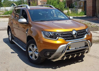 Renault Duster 2018–2024 Predný ochranný rám bez nápisu WT003 (nerez) fotografia 6
