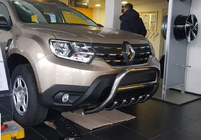 Renault Duster 2018–2024 Predný ochranný rám bez nápisu WT003 (nerez) fotografia 15