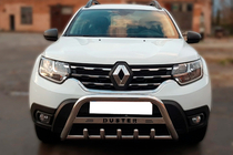 Renault Duster 2018–2024 Predný ochranný rám (kengurin) s nápisom WT004 (nerez) fotografia 1