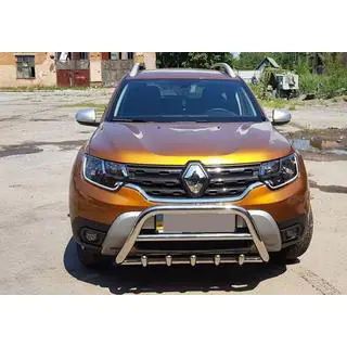 Predný ochranný rám bez nápisu WT003 (nerez) Dacia Duster 2018–2024 fotografia 4