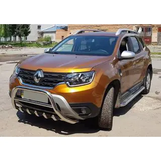 Predný ochranný rám bez nápisu WT003 (nerez) Dacia Duster 2018–2024 fotografia 3