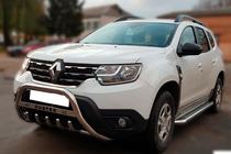 Dacia Duster 2018–2024 Predný ochranný rám (kengurin) s nápisom WT004 (nerez) fotografia 3