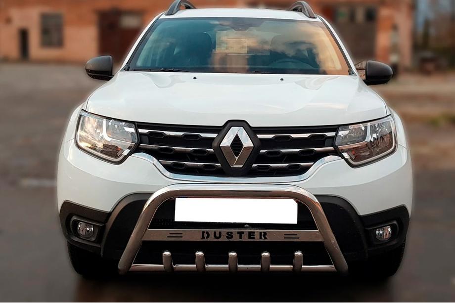 Dacia Duster 2018–2024 Predný ochranný rám (kengurin) s nápisom WT004 (nerez) Image