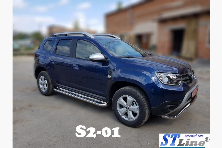 Renault Duster 2018–2024 Bočné prahy Premium (2 ks, nerez.) Image