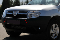 Renault Duster 2008–2017 Nerezové lišty na masku chladiča fotografia 1
