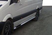 Mercedes Sprinter W907/W910 2018– Bočné trubky (2 ks, nerez) fotografia 1