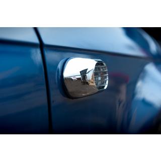 Mriežka na bočný opakovač smerovky Oval (2 ks, ABS) Audi A3 2003–2012 fotografia 3
