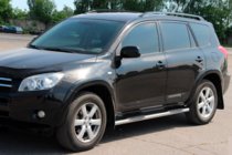 Toyota Rav 4 2006–2013 Bočné rúrky pre štandardnú základňu (2 ks, nerez) fotografia 2