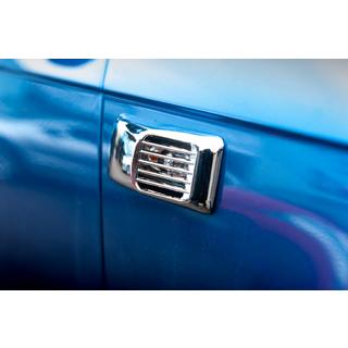 Mriežka na bočný smerový opakovač – obdĺžnik (2 ks, ABS) Audi A3 2003–2012 fotografia 1