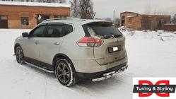 Nissan X-trail T32/Rogue 2014–2021 Bočné prahy Premium (2 ks, nerez.) Ø60 mm fotografia 3