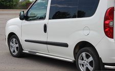 Opel Combo 2012–2018 Bočné rúrky (2 ks, nerez) 60 mm, krátky rázvor fotografia 2