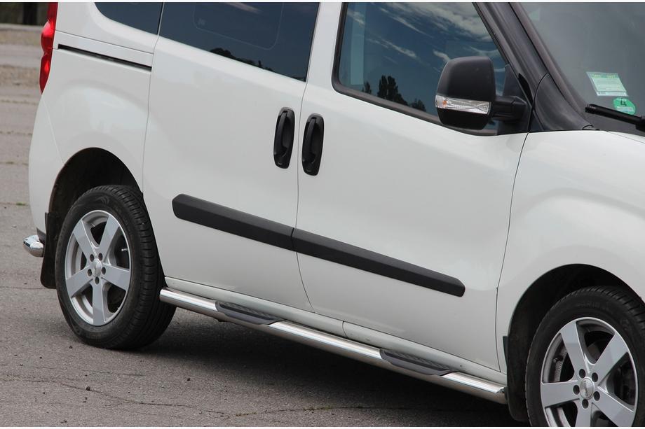 Opel Combo 2012–2018 Bočné rúrky (2 ks, nerez) 60 mm, krátky rázvor Image
