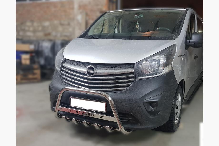 Opel Vivaro 2015–2019 Predný ochranný rám WT003-4 (nerez) Fotografia 2
