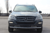 Mercedes ML W164 2005–2011 Predný ochranný rám ST008 (nerez) fotografia 1
