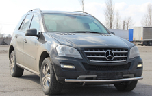 Mercedes ML W164 2005–2011 Predný ochranný rám ST008 (nerez) fotografia 2