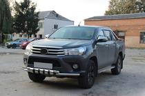 Toyota Hilux 2015– Predný ochranný rám F3-34 (nerez) fotografia 3
