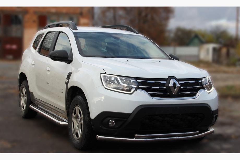 Dacia Duster 2008–2018 Predný ochranný rám ST014 (nerez) Ø60/60 mm Fotografia 3