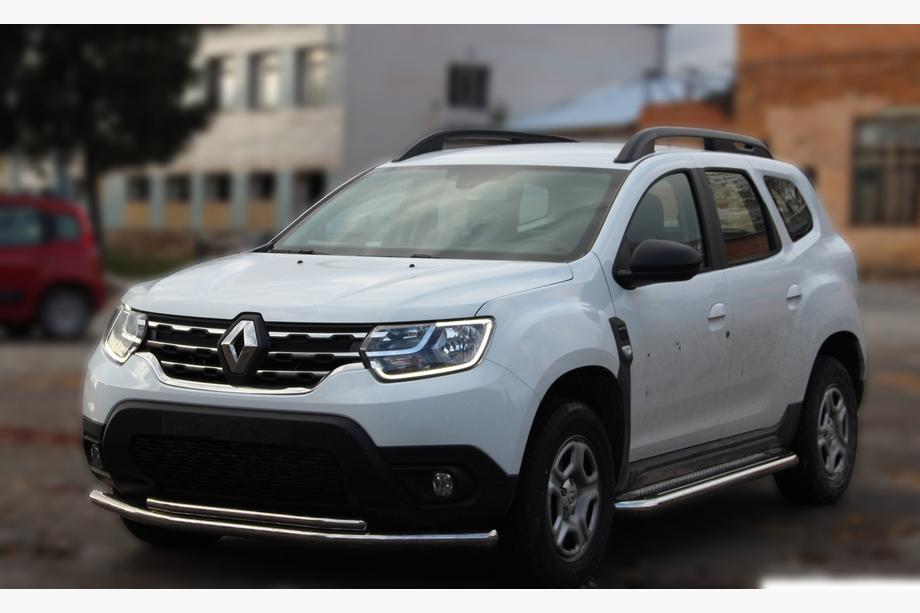 Dacia Duster 2008–2018 Predný ochranný rám ST014 (nerez) Ø60/60 mm Fotografia 2