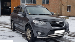Hyundai Santa Fe 2 2006–2012 Predný ochranný rám ST014 (nerez) fotografia 3