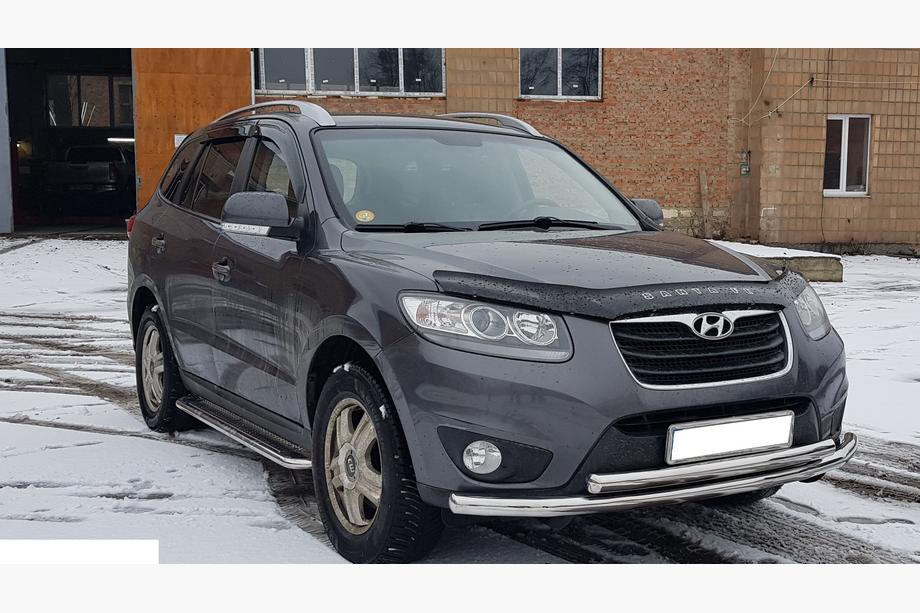 Hyundai Santa Fe 2 2006–2012 Predný ochranný rám ST014 (nerez) Ø60/60 mm Fotografia 3