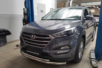 Hyundai Tucson TL 2016–2021 Predný ochranný rám ST014 (nerez) fotografia 1