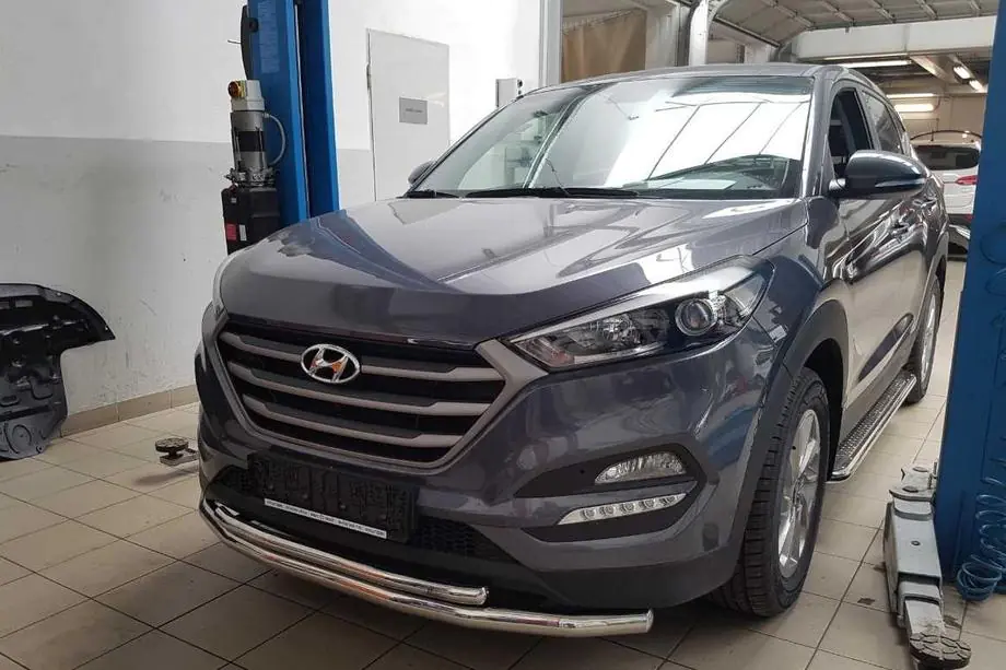 Hyundai Tucson TL 2016–2021 Predný ochranný rám ST014 (nerez) Image