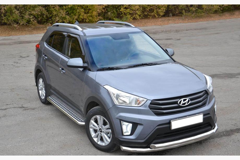 Hyundai Creta 2014–2020 Predný ochranný rám ST014 (nerez) Ø60/42 mm Image