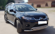 Mitsubishi Outlander 2006–2012 Predný ochranný rám ST014 (nerez) Ø60/42 mm fotografia 3