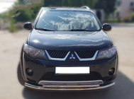 Mitsubishi Outlander 2006–2012 Predný ochranný rám ST014 (nerez) Ø60/42 mm fotografia 1