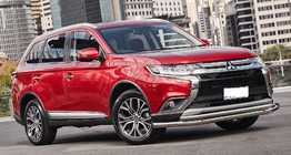 Mitsubishi Outlander 2012–2021 Predný ochranný rám ST014 (nerez) Ø60/60 mm fotografia 1