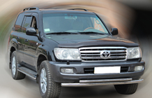 Toyota Land Cruiser 100 1998–2007 Predný ochranný rám ST014 (nerez) fotografia 3