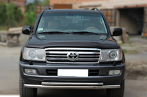 Toyota Land Cruiser 100 1998–2007 Predný ochranný rám ST014 (nerez) fotografia 1