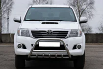 Toyota Hilux 2006–2015 Predný ochranný rám WT003 (nerez) fotografia 1