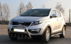 Kia Sportage 2010–2015 Predný ochranný rám WT004 (nerez) fotografia 3