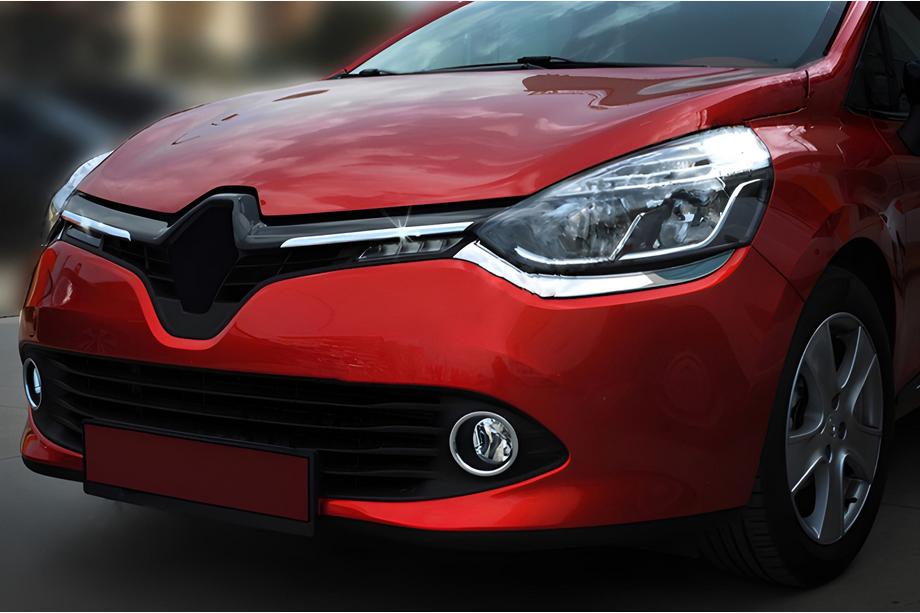 Renault Clio IV 2012–2019 OmsaLine lišty na masku chladiča (2 ks, nerez) Chróm Image