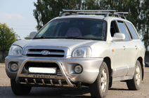 Hyundai Santa Fe 1 2000–2006 Predný ochranný rám WT004 (nerez) fotografia 1